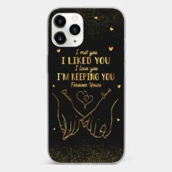 Your Hand Fits Perfectly In Mine - Couple Personalized Custom Clear Phone Case - Gift For Husband Wife, Anniversary -Pawfect House Store 67b41aa33bc01