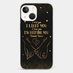 Your Hand Fits Perfectly In Mine - Couple Personalized Custom Clear Phone Case - Gift For Husband Wife, Anniversary -Pawfect House Store 67b41ab16b992