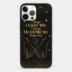 Your Hand Fits Perfectly In Mine - Couple Personalized Custom Clear Phone Case - Gift For Husband Wife, Anniversary -Pawfect House Store 67b41aba76763