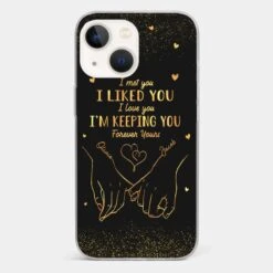 Your Hand Fits Perfectly In Mine - Couple Personalized Custom Clear Phone Case - Gift For Husband Wife, Anniversary -Pawfect House Store 67b41ac07cd04