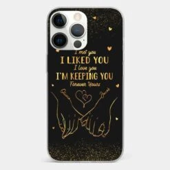 Your Hand Fits Perfectly In Mine - Couple Personalized Custom Clear Phone Case - Gift For Husband Wife, Anniversary -Pawfect House Store 67b41ac38d862