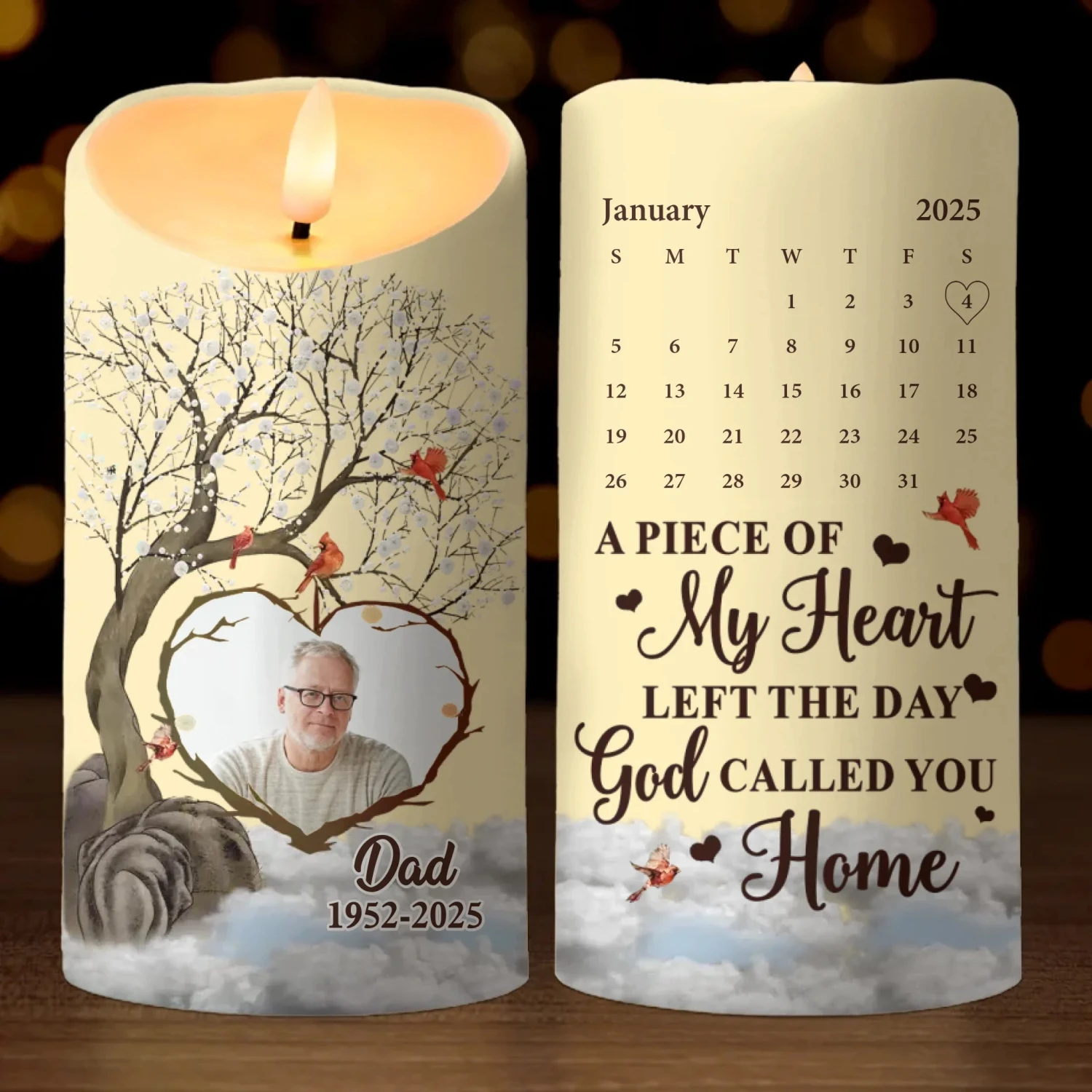 Custom Photo For The Moments When You Want To Feel Them Near - Memorial Personalized Custom LED Candle - Sympathy Gift For Family Members 2 Custom Photo For The Moments When You Want To Feel Them Near - Memorial Personalized Custom LED Candle - Sympathy Gift For Family Members - Image 2