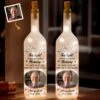 Custom Photo Time Passes, But Love Remains - Memorial Personalized Custom Bottle Lamp - Sympathy Gift For Family Members