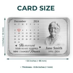 Custom Photo Always By Our Side, Even If Unseen - Memorial Personalized Custom Aluminum Wallet Card - Sympathy Gift For Family Members -Pawfect House Store 67b44321733c0