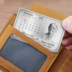 Custom Photo Always By Our Side, Even If Unseen - Memorial Personalized Custom Aluminum Wallet Card - Sympathy Gift For Family Members -Pawfect House Store 67b44321c30f2