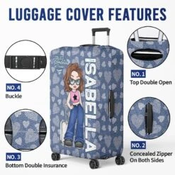 Perfect For The Traveler Who Follows Their Heart - Travel Personalized Custom Luggage Cover - Summer Vacation Gift, Gift For Adventure Travel Lovers 10 Perfect For The Traveler Who Follows Their Heart - Travel Personalized Custom Luggage Cover - Summer Vacation Gift, Gift For Adventure Travel Lovers -Pawfect House Store 67b47cc6660b3