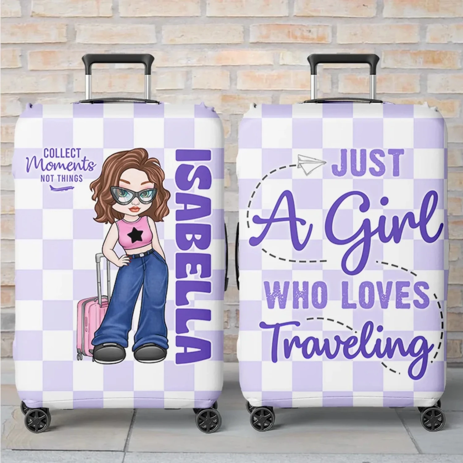 A Simple Yet Meaningful Way To Celebrate Their Adventures - Travel Personalized Custom Luggage Cover - Summer Vacation Gift, Gift For Adventure Travel Lovers 1 A Simple Yet Meaningful Way To Celebrate Their Adventures - Travel Personalized Custom Luggage Cover - Summer Vacation Gift, Gift For Adventure Travel Lovers