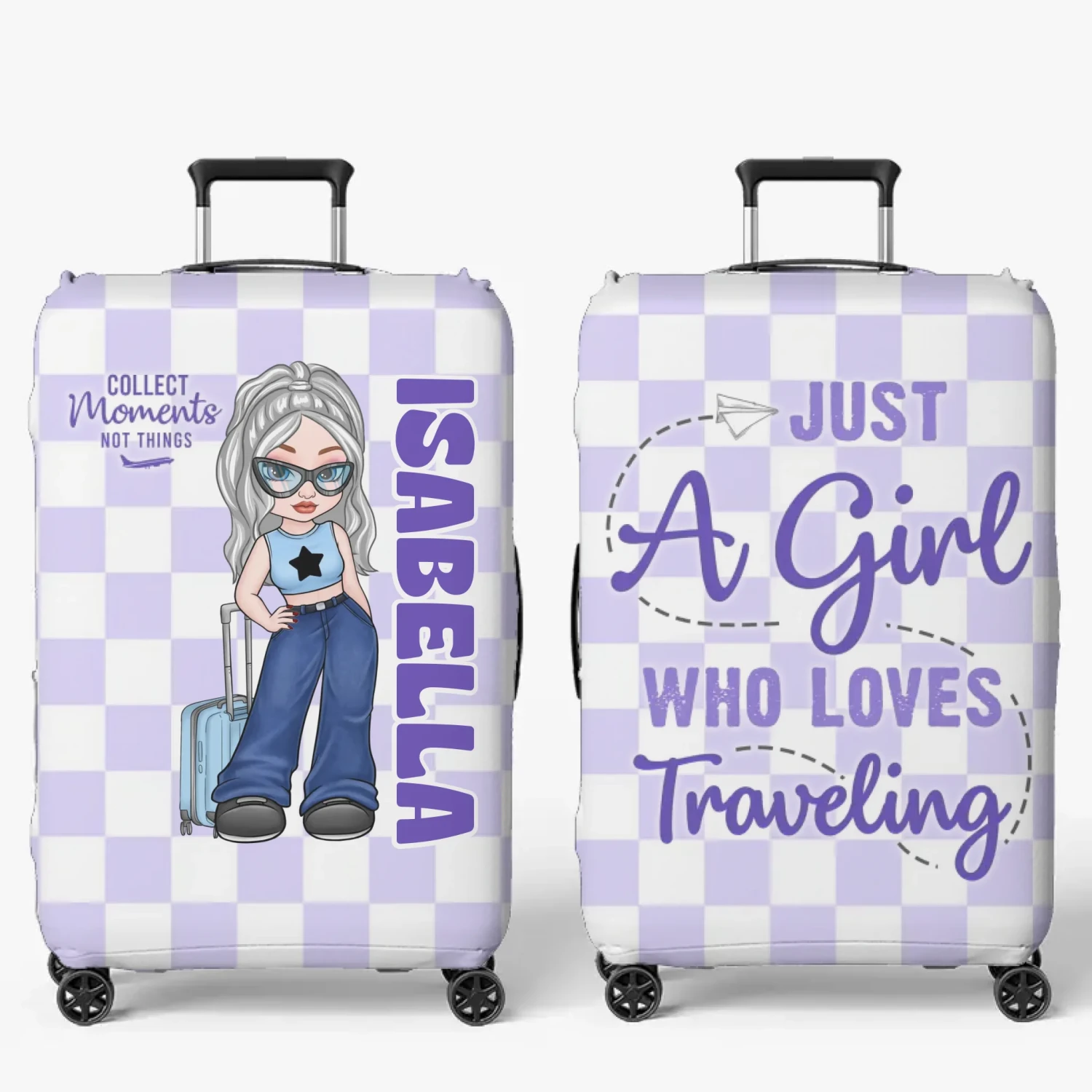 A Simple Yet Meaningful Way To Celebrate Their Adventures - Travel Personalized Custom Luggage Cover - Summer Vacation Gift, Gift For Adventure Travel Lovers 2 A Simple Yet Meaningful Way To Celebrate Their Adventures - Travel Personalized Custom Luggage Cover - Summer Vacation Gift, Gift For Adventure Travel Lovers - Image 2