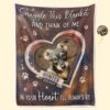Custom Photo In Our Hearts, Your Love Still Shines - Memorial Personalized Custom Blanket - Sympathy Gift For Pet Owners, Pet Lovers