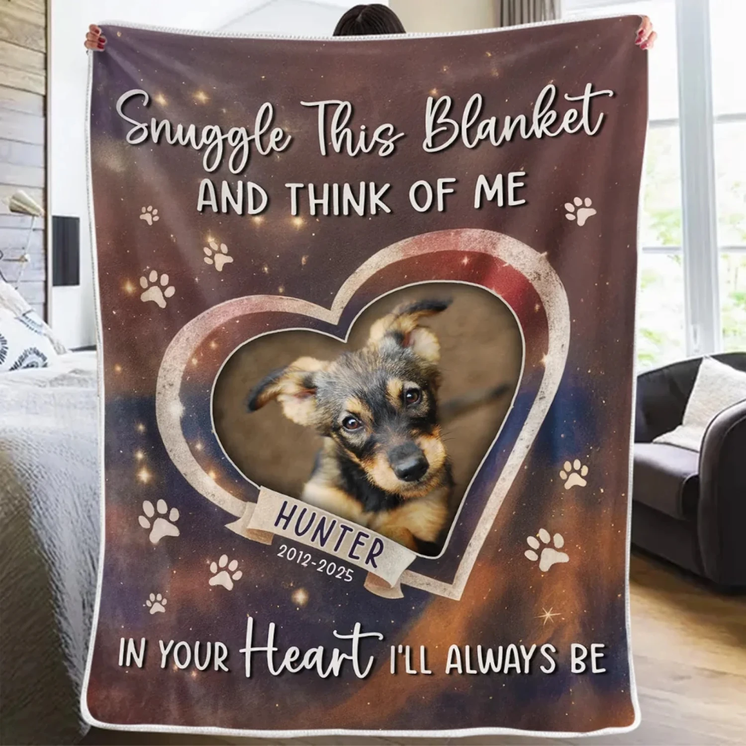 Custom Photo In Our Hearts, Your Love Still Shines - Memorial Personalized Custom Blanket - Sympathy Gift For Pet Owners, Pet Lovers 3 Custom Photo In Our Hearts, Your Love Still Shines - Memorial Personalized Custom Blanket - Sympathy Gift For Pet Owners, Pet Lovers - Image 3