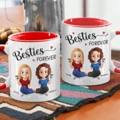 Crazy Together, Unbreakable Forever - Bestie Personalized Custom Accent Mug - Gift For Best Friends, BFF, Sisters -Pawfect House Store 67b5654e9ac78