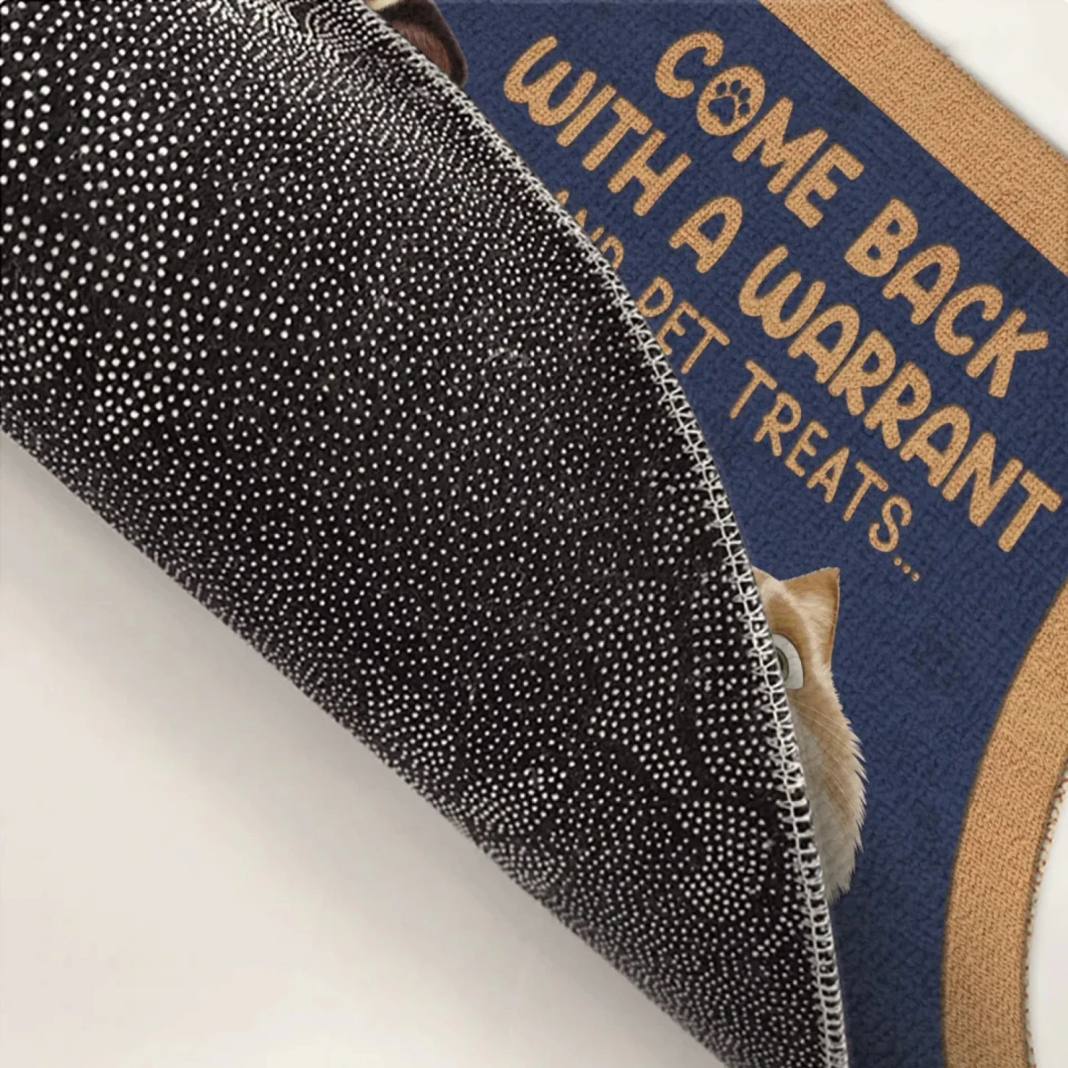 Come Back With A Warrant And Cat Treats - Dog & Cat Personalized Custom Home Decor Decorative Mat - House Warming Gift For Pet Owners, Pet Lovers 4 Come Back With A Warrant And Cat Treats - Dog & Cat Personalized Custom Home Decor Decorative Mat - House Warming Gift For Pet Owners, Pet Lovers - Image 4