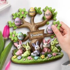 Grandma’s Love Is Deep-rooted - Family Personalized Custom 2-Layered Wooden Plaque With Stand - Easter Gift For Mom, Grandma 8 Grandma’s Love Is Deep-rooted - Family Personalized Custom 2-Layered Wooden Plaque With Stand - Easter Gift For Mom, Grandma -Pawfect House Store 67b66c52aaa9c