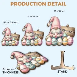 Grandma’s Love Is Pure Magic - Family Personalized Custom 2-Layered Wooden Plaque With Stand - Easter Gift For Mom, Grandma -Pawfect House Store 67b677bb909b1