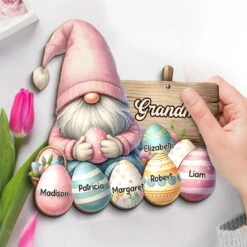 Grandma’s Love Is Pure Magic - Family Personalized Custom 2-Layered Wooden Plaque With Stand - Easter Gift For Mom, Grandma -Pawfect House Store 67b677bbbc189