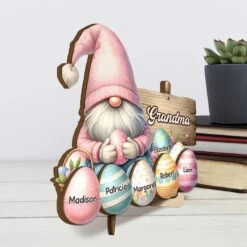 Grandma’s Love Is Pure Magic - Family Personalized Custom 2-Layered Wooden Plaque With Stand - Easter Gift For Mom, Grandma -Pawfect House Store 67b677bc15bbe