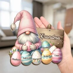 Grandma’s Love Is Pure Magic - Family Personalized Custom 2-Layered Wooden Plaque With Stand - Easter Gift For Mom, Grandma -Pawfect House Store 67b677bc81996