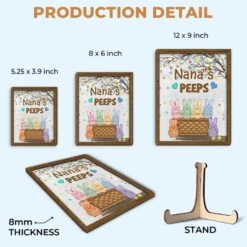 Love Grows In Grandma’s Arms - Family Personalized Custom 2-Layered Wooden Plaque With Stand - Easter Gift For Mom, Grandma 11 Love Grows In Grandma’s Arms - Family Personalized Custom 2-Layered Wooden Plaque With Stand - Easter Gift For Mom, Grandma -Pawfect House Store 67b68d7aef996