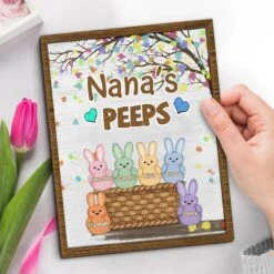 Love Grows In Grandma’s Arms - Family Personalized Custom 2-Layered Wooden Plaque With Stand - Easter Gift For Mom, Grandma 8 Love Grows In Grandma’s Arms - Family Personalized Custom 2-Layered Wooden Plaque With Stand - Easter Gift For Mom, Grandma -Pawfect House Store 67b68d7b52fe0