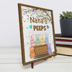 Love Grows In Grandma’s Arms - Family Personalized Custom 2-Layered Wooden Plaque With Stand - Easter Gift For Mom, Grandma 9 Love Grows In Grandma’s Arms - Family Personalized Custom 2-Layered Wooden Plaque With Stand - Easter Gift For Mom, Grandma -Pawfect House Store 67b68d7b89dac