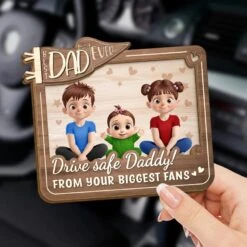 Drive With Love, Arrive With Smiles - Family Personalized Custom Car Visor Clip - Gift For Family Members -Pawfect House Store 67b6990688e72