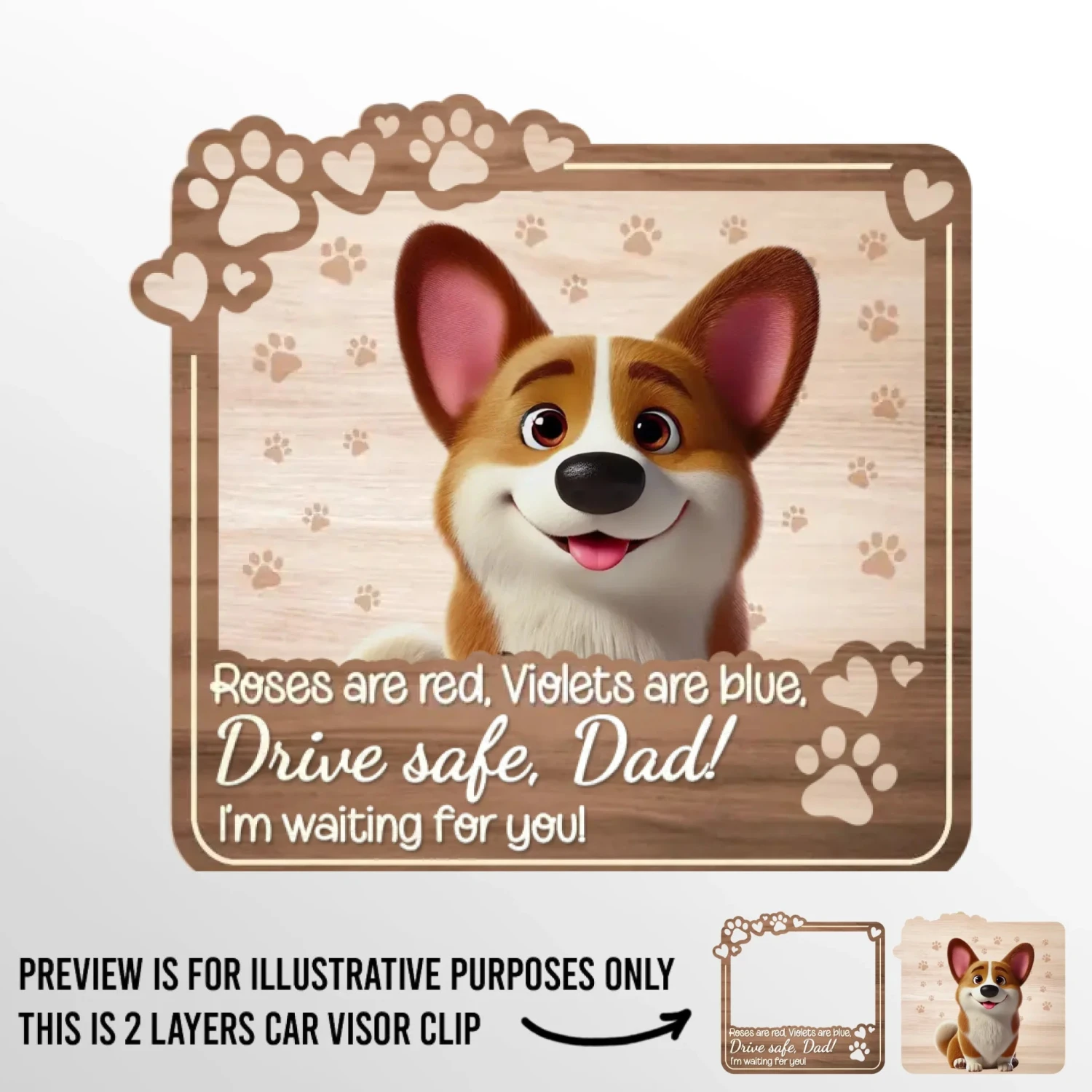 Drive Safe, Paws Are Waiting - Dog & Cat Personalized Custom Car Visor Clip - Gift For Pet Owners, Pet Lovers 2 Drive Safe, Paws Are Waiting - Dog & Cat Personalized Custom Car Visor Clip - Gift For Pet Owners, Pet Lovers - Image 2