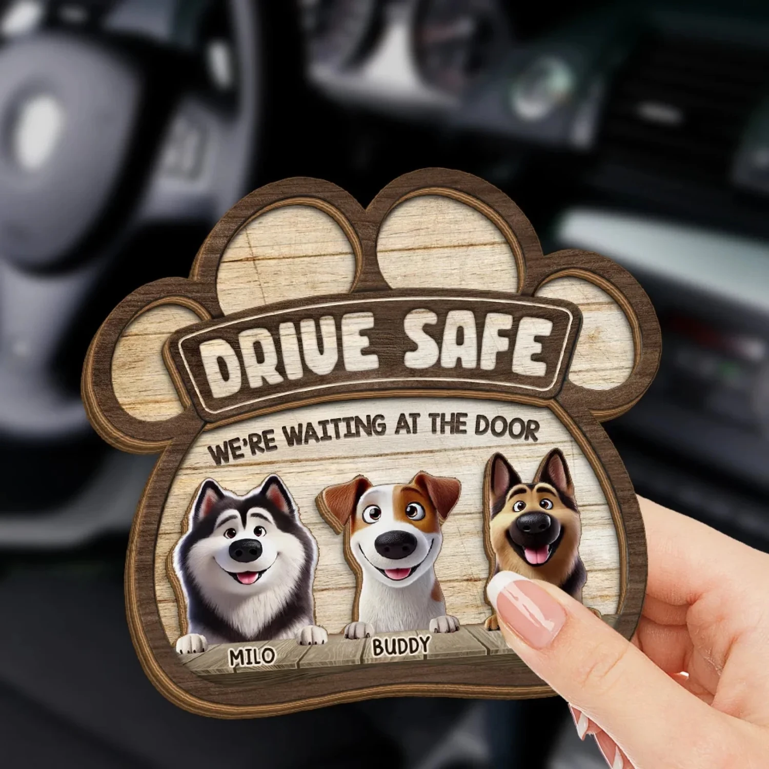 Buckle Up And Get Home To Furry Hugs - Dog Personalized Custom Car Visor Clip - Gift For Pet Owners, Pet Lovers 3 Buckle Up And Get Home To Furry Hugs - Dog Personalized Custom Car Visor Clip - Gift For Pet Owners, Pet Lovers - Image 3