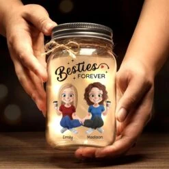 True Friendship Is Rare And Precious - Family Personalized Custom Mason Jar Light - Gift For Mom, Daughter -Pawfect House Store 67b6ed5ea75b8