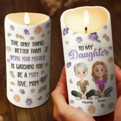Home Is Wherever Mom Is - Family Personalized Custom 3D Inflated Effect Printed LED Candle - Mother's Day, Gift For Mom, Daughter -Pawfect House Store 67b6fa6dbd17e