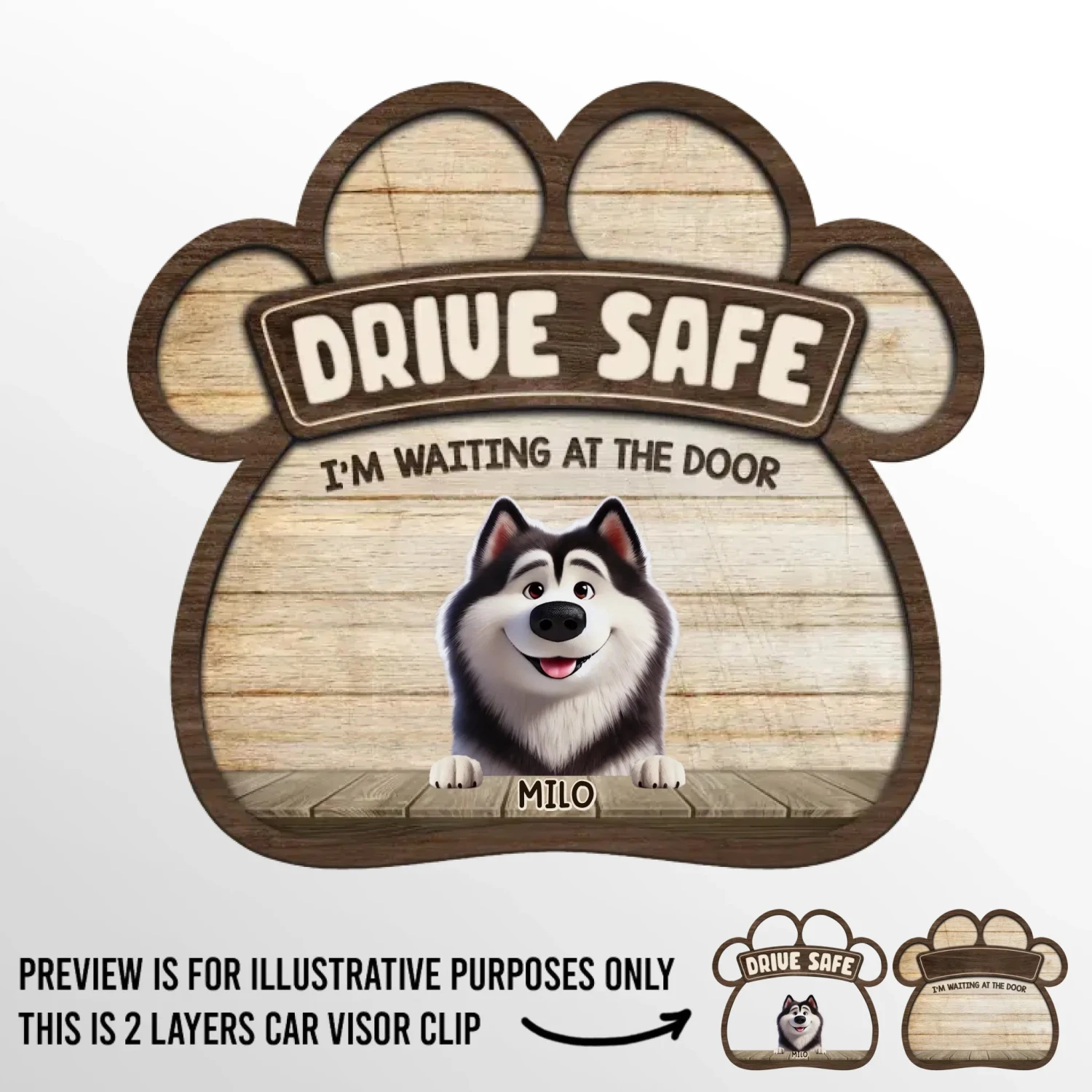 Buckle Up And Get Home To Furry Hugs - Dog Personalized Custom Car Visor Clip - Gift For Pet Owners, Pet Lovers 2 Buckle Up And Get Home To Furry Hugs - Dog Personalized Custom Car Visor Clip - Gift For Pet Owners, Pet Lovers - Image 2