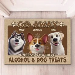 Bring Snacks Or Be Gone - Dog & Cat Personalized Custom Home Decor Decorative Mat - House Warming Gift For Pet Owners, Pet Lovers
