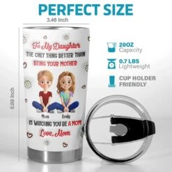 A Mother’s Love Comes Full Circle - Family Personalized Custom 3D Inflated Effect Printed Tumbler - Mother's Day, Gift For Mom, Daughter -Pawfect House Store 67b837e229bba