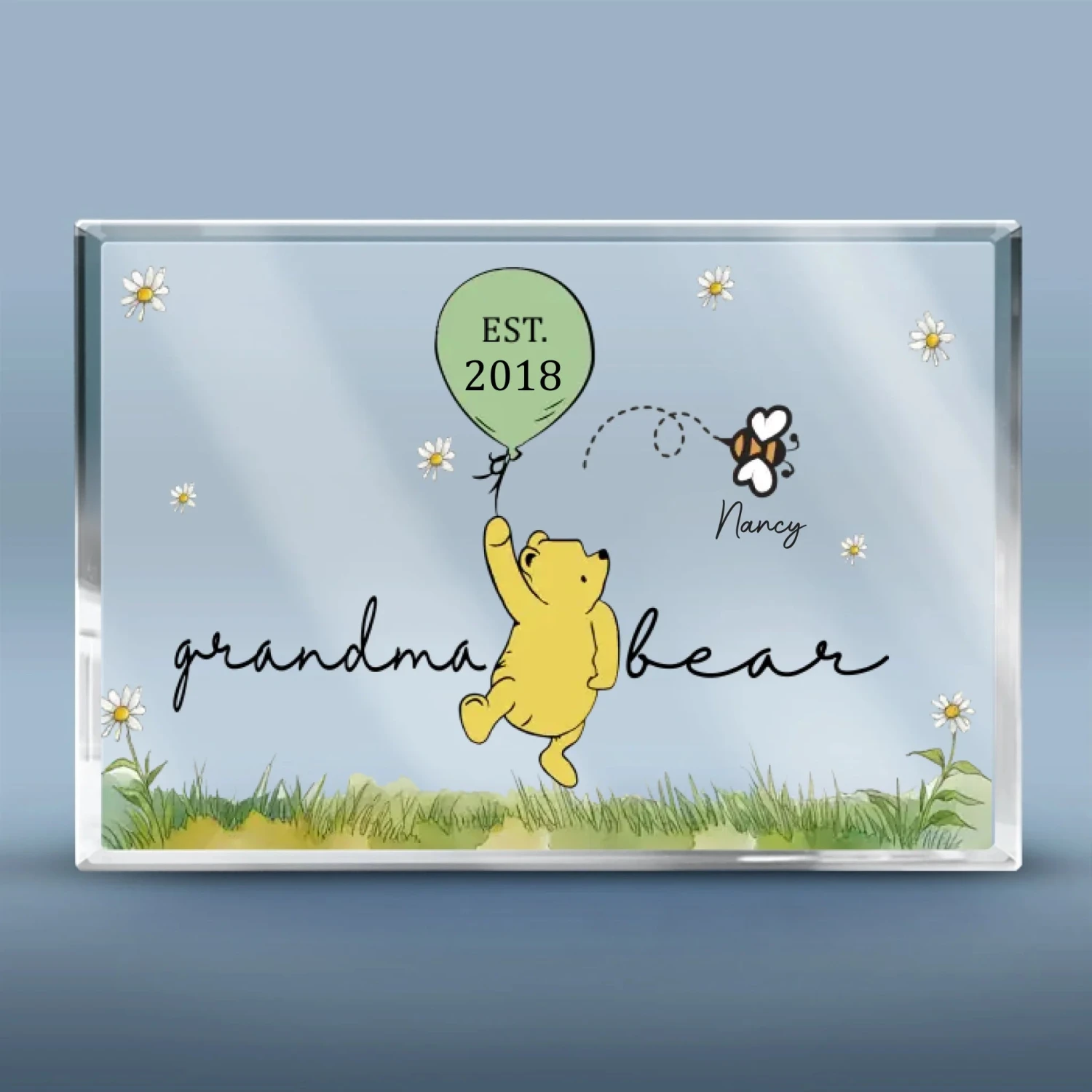Grandma Bear And Her Sweet Honeybees - Family Personalized Custom Rectangle Shaped Acrylic Plaque - Mother's Day, Gift For Mom, Grandma 2 Grandma Bear And Her Sweet Honeybees - Family Personalized Custom Rectangle Shaped Acrylic Plaque - Mother's Day, Gift For Mom, Grandma - Image 2