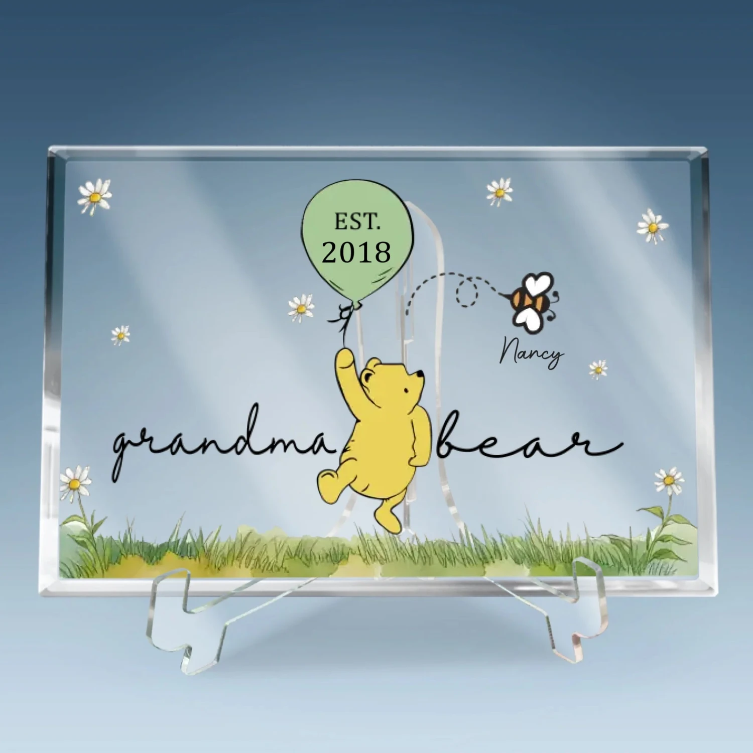 Grandma Bear And Her Sweet Honeybees - Family Personalized Custom Rectangle Shaped Acrylic Plaque - Mother's Day, Gift For Mom, Grandma 6 Grandma Bear And Her Sweet Honeybees - Family Personalized Custom Rectangle Shaped Acrylic Plaque - Mother's Day, Gift For Mom, Grandma - Image 6