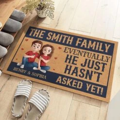 Love Is All Around - Couple Personalized Custom Home Decor Decorative Mat - House Warming Gift For Husband Wife, Anniversary 7 Love Is All Around - Couple Personalized Custom Home Decor Decorative Mat - House Warming Gift For Husband Wife, Anniversary -Pawfect House Store 67bc0a4ea6932