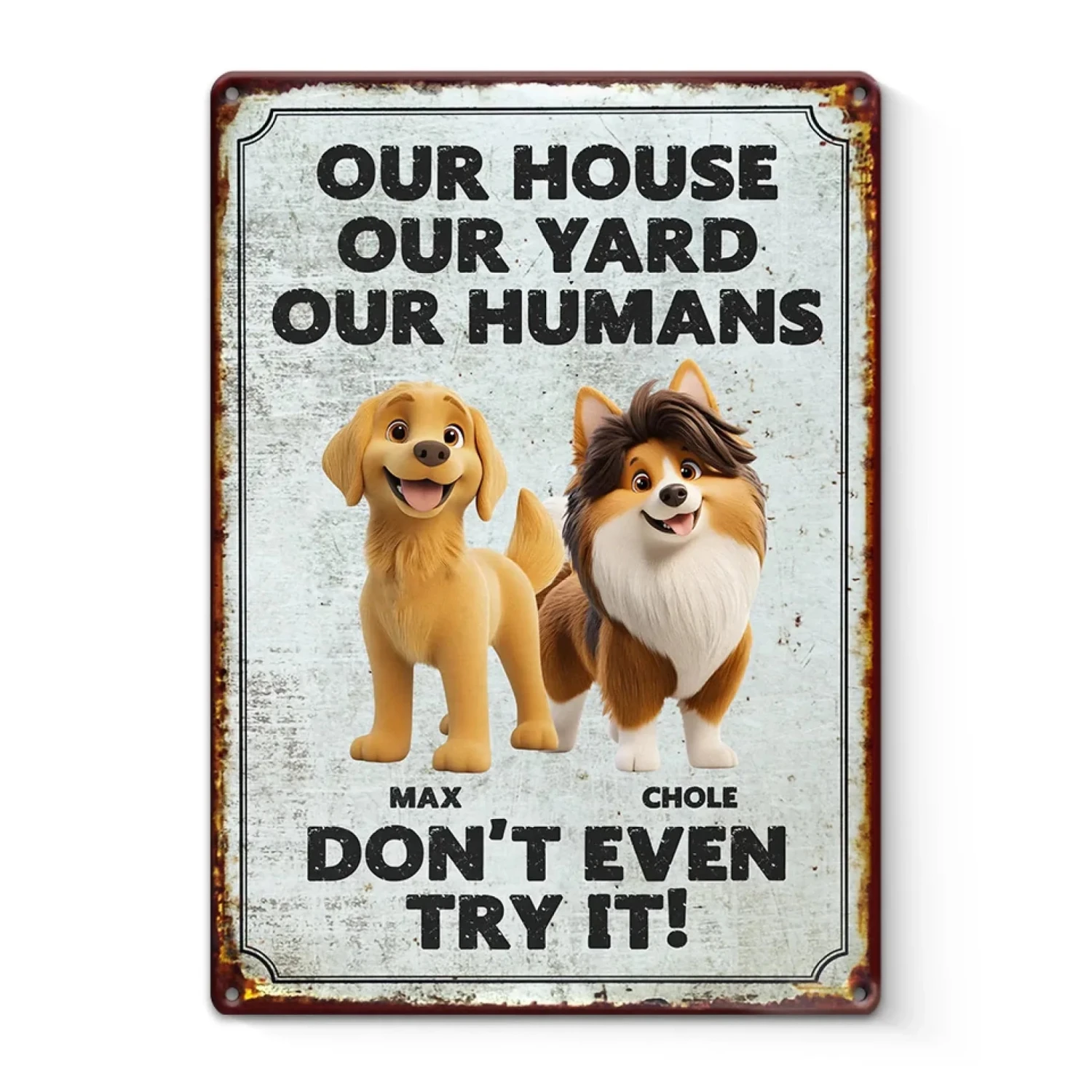 Keep Calm And Love Dogs - Dog Personalized Custom Home Decor Metal Sign - House Warming Gift For Pet Owners, Pet Lovers 1 Keep Calm And Love Dogs - Dog Personalized Custom Home Decor Metal Sign - House Warming Gift For Pet Owners, Pet Lovers