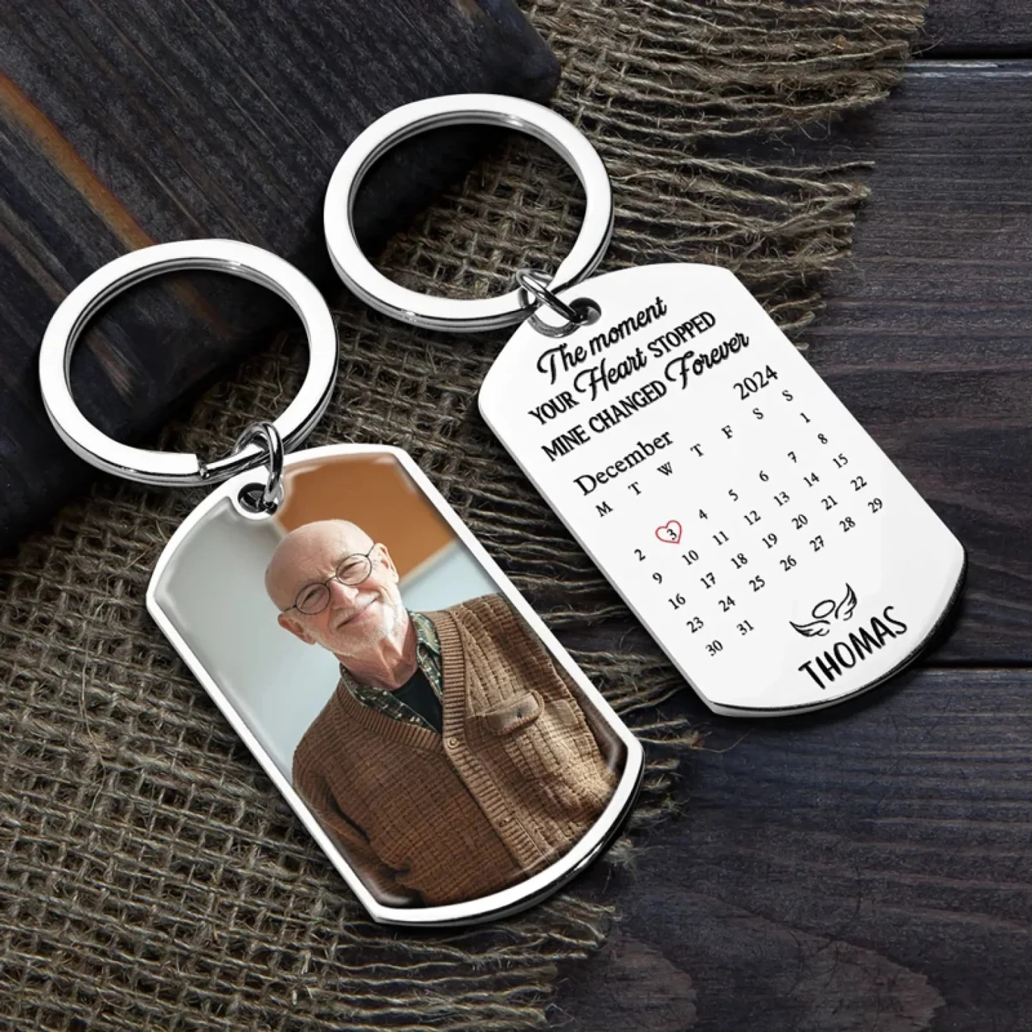 Custom Photo We Miss You Every Day - Memorial Personalized Custom Keychain - Sympathy Gift For Family Members 4 Custom Photo We Miss You Every Day - Memorial Personalized Custom Keychain - Sympathy Gift For Family Members - Image 4