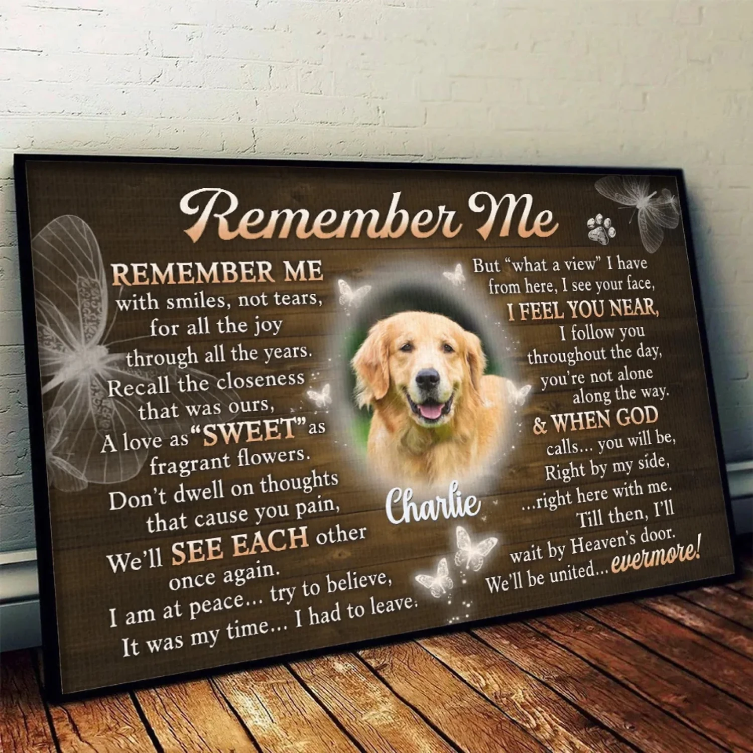 Custom Photo You Will Be Right By My Side - Memorial Personalized Custom Horizontal Poster - Sympathy Gift For Pet Owners, Pet Lovers 4 Custom Photo You Will Be Right By My Side - Memorial Personalized Custom Horizontal Poster - Sympathy Gift For Pet Owners, Pet Lovers - Image 4