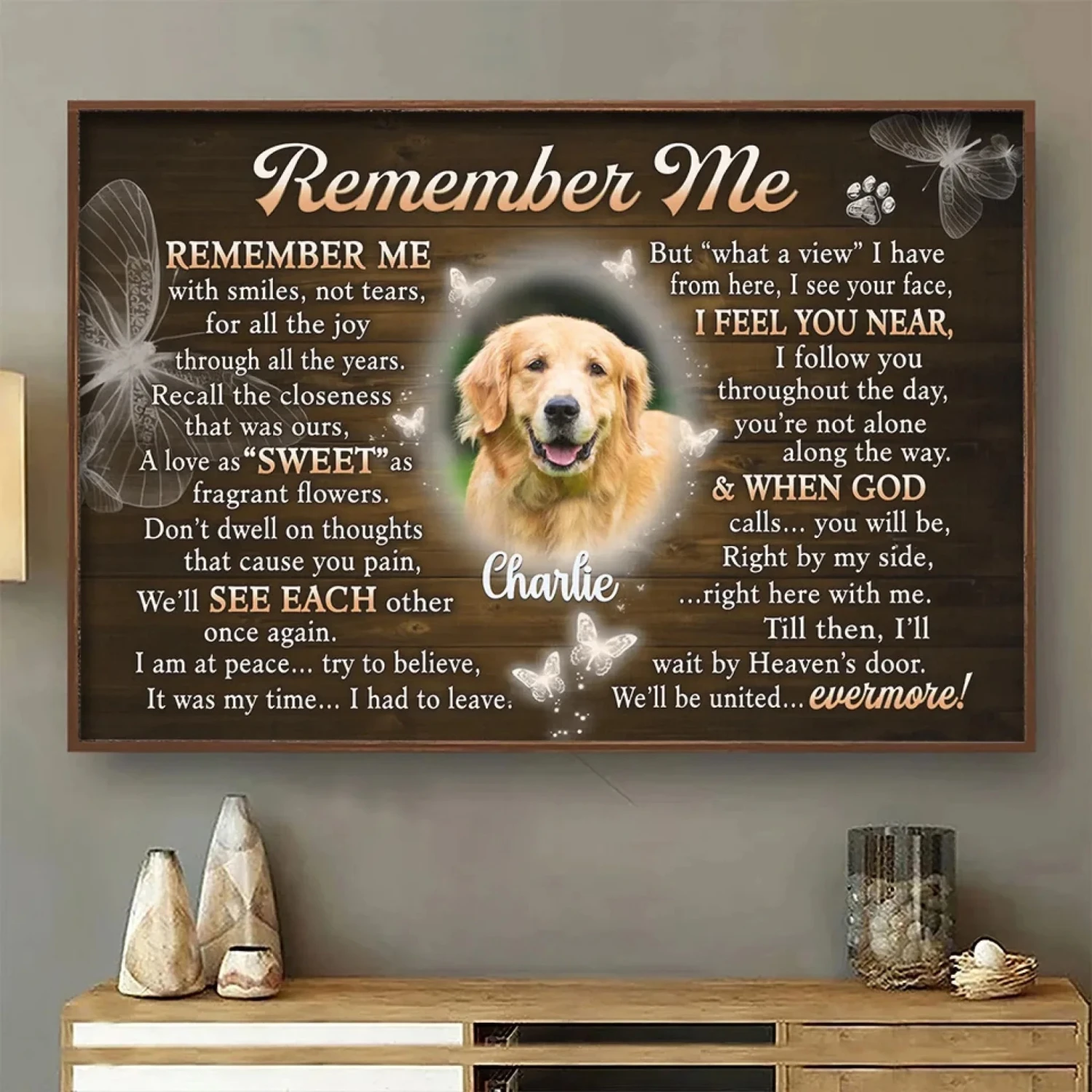 Custom Photo You Will Be Right By My Side - Memorial Personalized Custom Horizontal Poster - Sympathy Gift For Pet Owners, Pet Lovers 3 Custom Photo You Will Be Right By My Side - Memorial Personalized Custom Horizontal Poster - Sympathy Gift For Pet Owners, Pet Lovers - Image 3