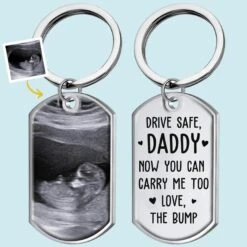 Custom Photo Now You Can Carry Me Too - Family Personalized Custom Keychain - Gift For Family Members, Baby Shower Gift