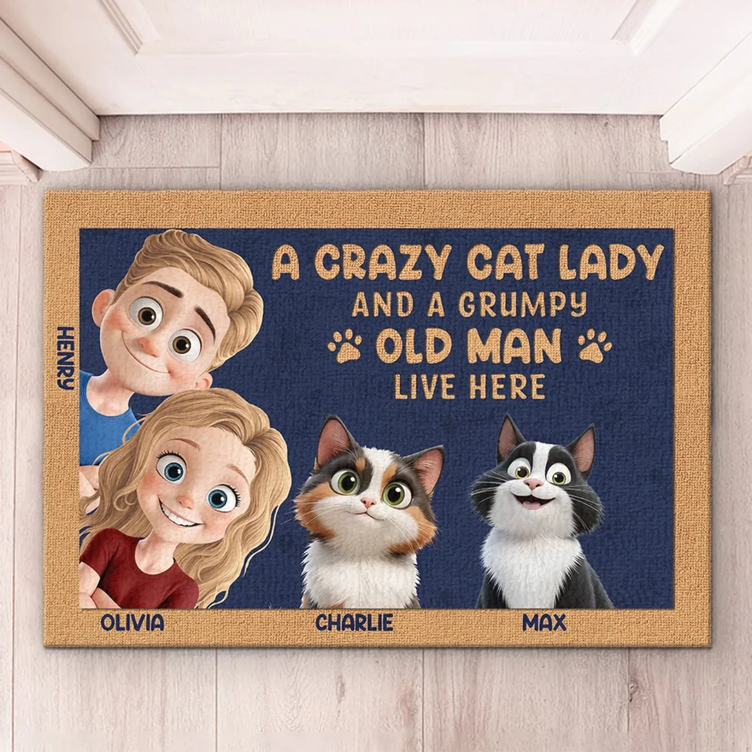 Home Is Where The Meows Are - Cat Personalized Custom Home Decor Decorative Mat - House Warming Gift For Pet Owners, Pet Lovers 1 Home Is Where The Meows Are - Cat Personalized Custom Home Decor Decorative Mat - House Warming Gift For Pet Owners, Pet Lovers