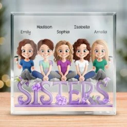We Go Together Like Coffee And Donuts - Bestie Personalized Custom Square Shaped Acrylic Plaque - Gift For Best Friends, BFF, Sisters