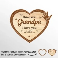 Drive With Love And Care - Family Personalized Custom Car Visor Clip - Gift For Family Members 5 Drive With Love And Care - Family Personalized Custom Car Visor Clip - Gift For Family Members -Pawfect House Store 67be9d8975911