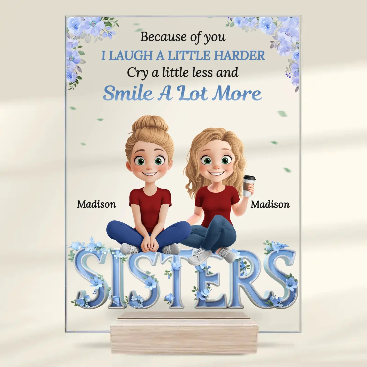 Besties Make The World A Happier Place - Bestie Personalized Custom Rectangle Shaped Acrylic Plaque - Gift For Best Friends, BFF, Sisters 2 Besties Make The World A Happier Place - Bestie Personalized Custom Rectangle Shaped Acrylic Plaque - Gift For Best Friends, BFF, Sisters - Image 2