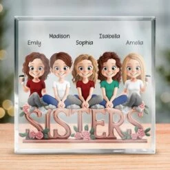 Real Queens Fix Each Other’s Crowns - Bestie Personalized Custom Square Shaped Acrylic Plaque - Gift For Best Friends, BFF, Sisters