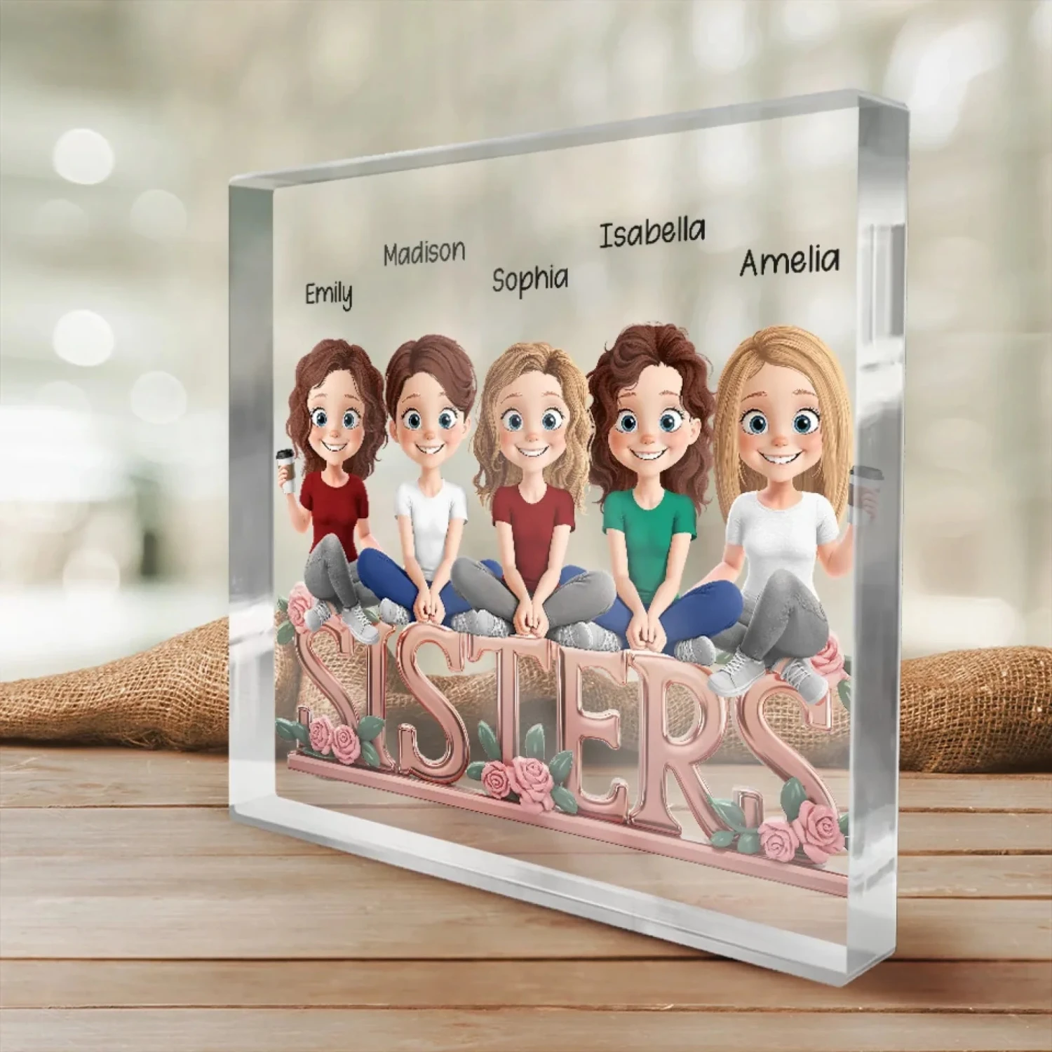 Real Queens Fix Each Other’s Crowns - Bestie Personalized Custom Square Shaped Acrylic Plaque - Gift For Best Friends, BFF, Sisters 4 Real Queens Fix Each Other’s Crowns - Bestie Personalized Custom Square Shaped Acrylic Plaque - Gift For Best Friends, BFF, Sisters - Image 4