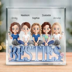 Cherish Every Moment With Your Best Friends - Bestie Personalized Custom Square Shaped Acrylic Plaque - Gift For Best Friends, BFF, Sisters