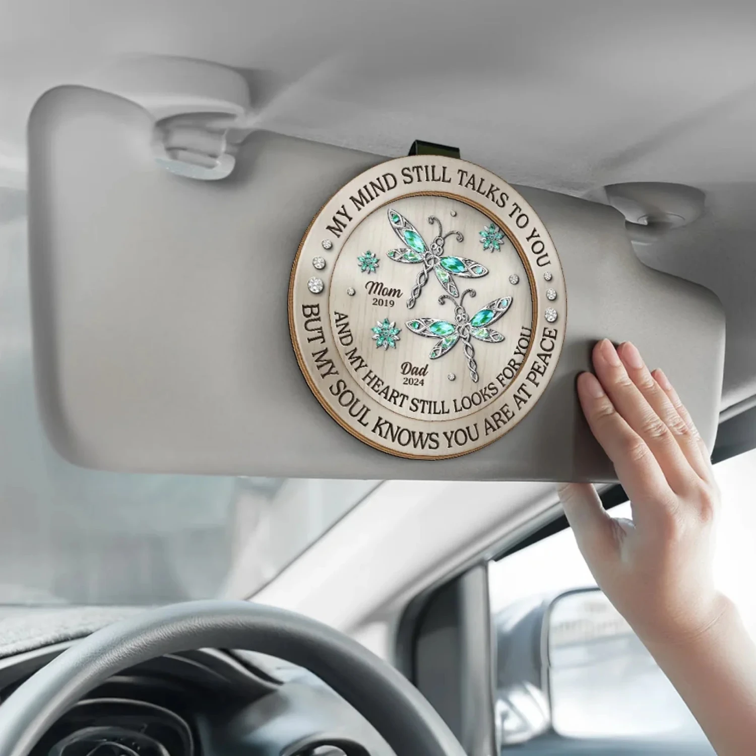 In Loving Remembrance - Memorial Personalized Custom Car Visor Clip - Sympathy Gift For Family Members 5 In Loving Remembrance - Memorial Personalized Custom Car Visor Clip - Sympathy Gift For Family Members - Image 5