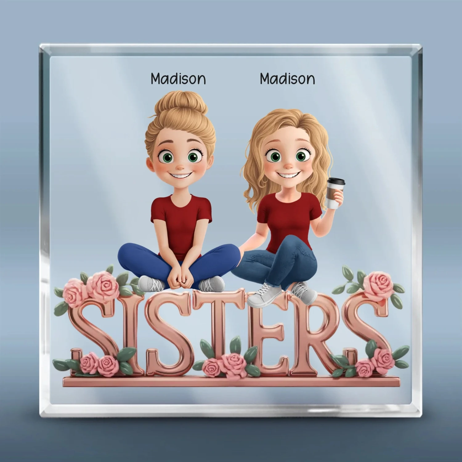 Real Queens Fix Each Other’s Crowns - Bestie Personalized Custom Square Shaped Acrylic Plaque - Gift For Best Friends, BFF, Sisters 2 Real Queens Fix Each Other’s Crowns - Bestie Personalized Custom Square Shaped Acrylic Plaque - Gift For Best Friends, BFF, Sisters - Image 2