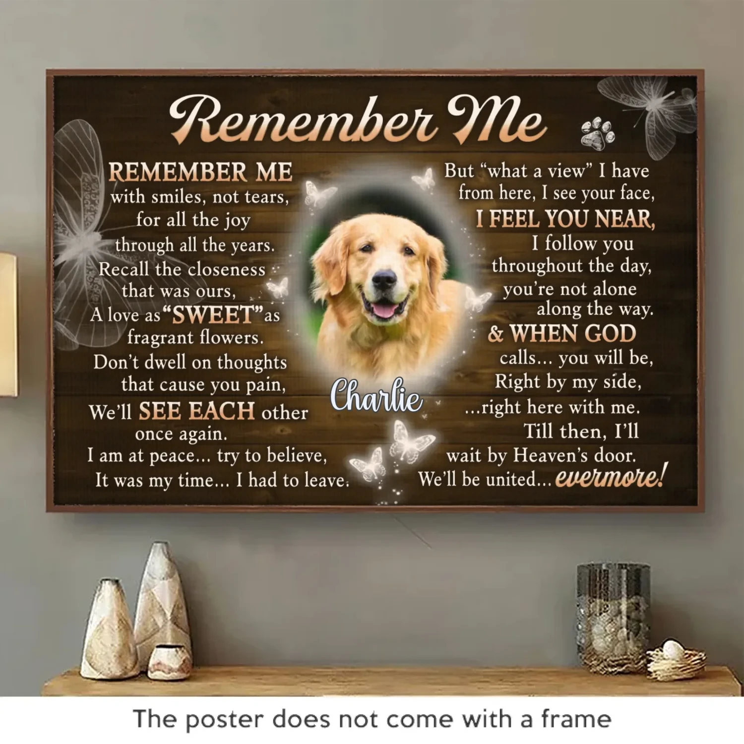 Custom Photo You Will Be Right By My Side - Memorial Personalized Custom Horizontal Poster - Sympathy Gift For Pet Owners, Pet Lovers 2 Custom Photo You Will Be Right By My Side - Memorial Personalized Custom Horizontal Poster - Sympathy Gift For Pet Owners, Pet Lovers - Image 2